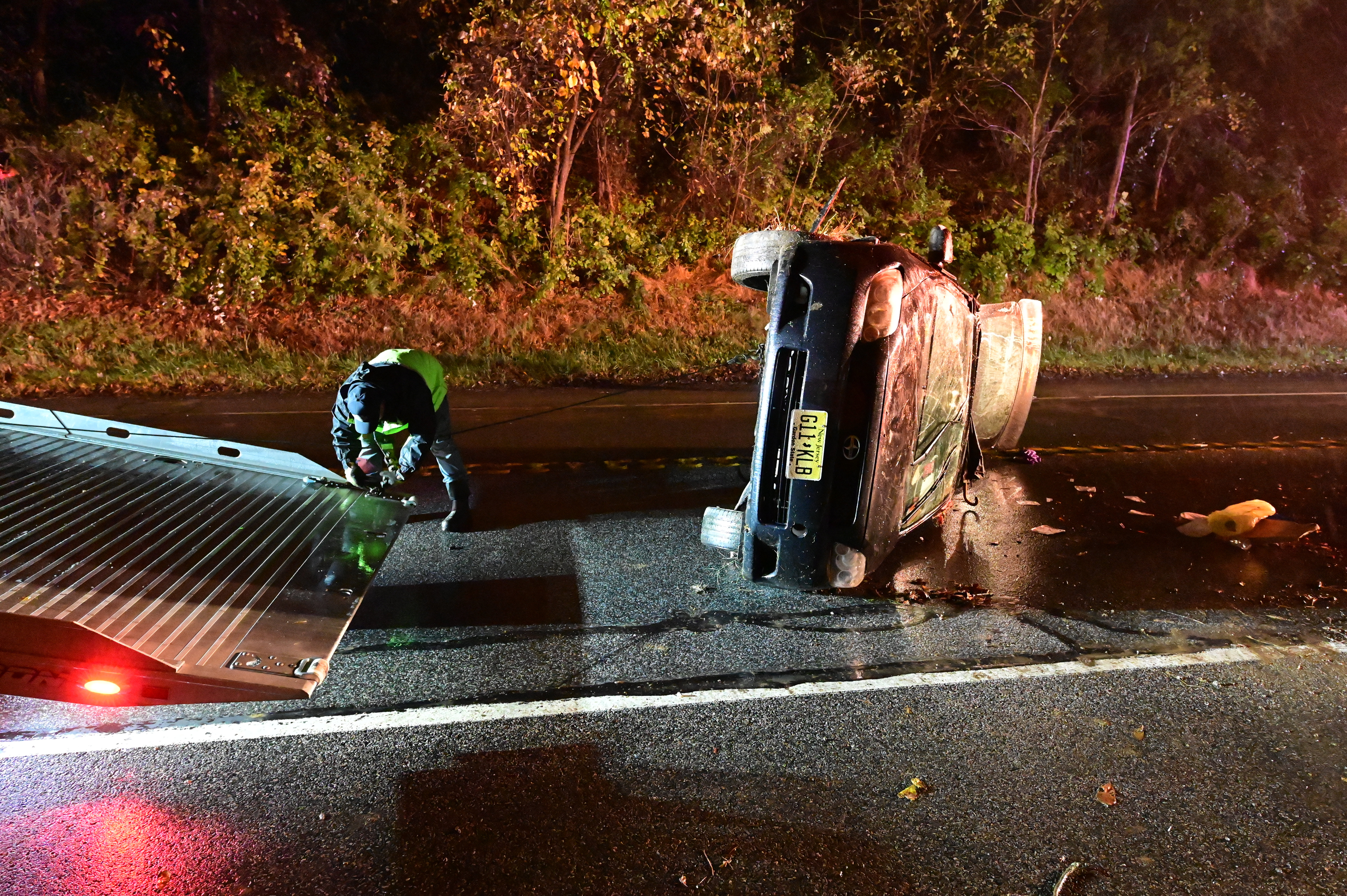 Driver injured in rollover crash that left car on its roof on Route 31 ...
