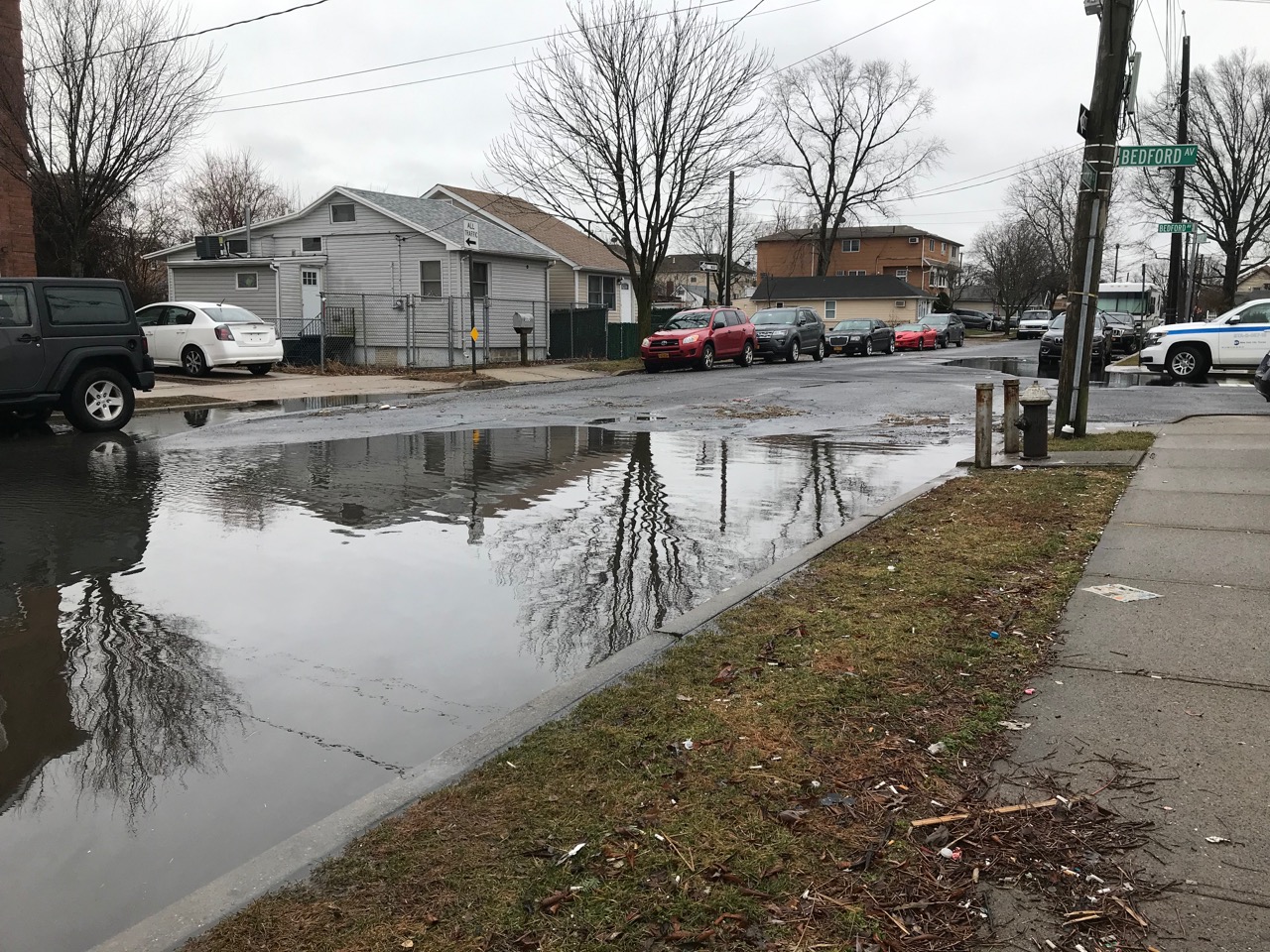 Flooding at Grimsby Street following winter storm