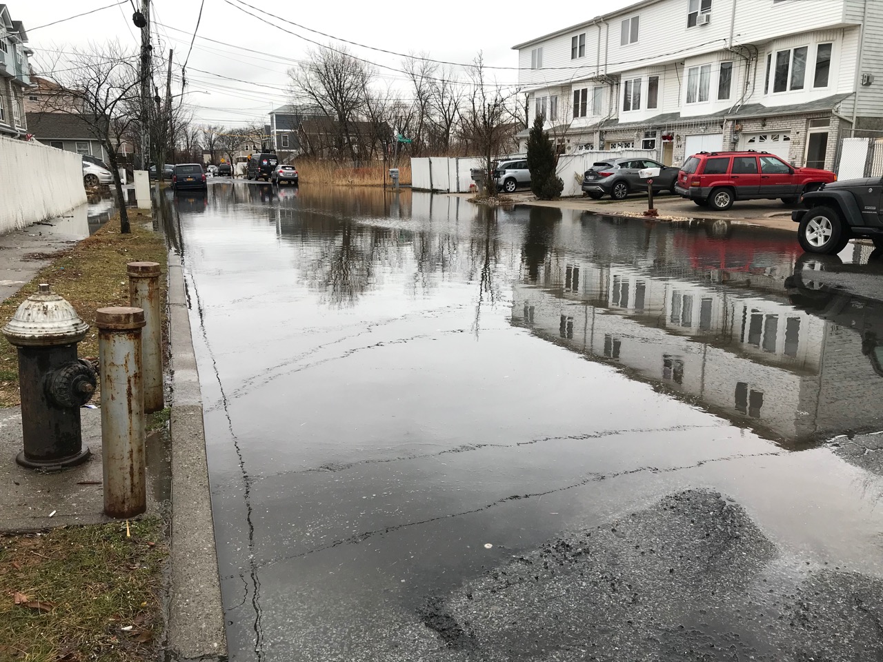Flooding at Grimsby Street following winter storm