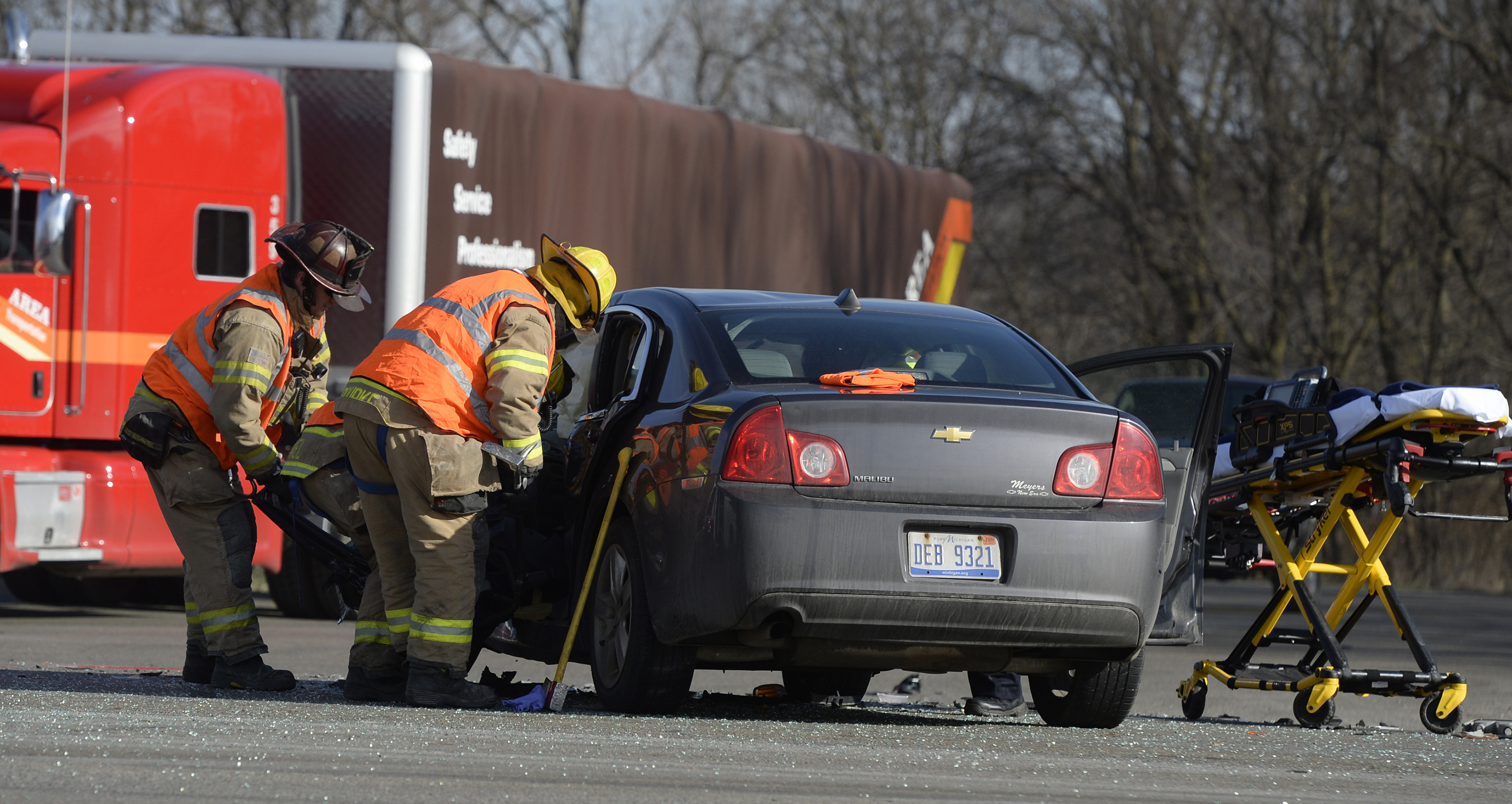 Crash on U.S. 127 sends two to hospital