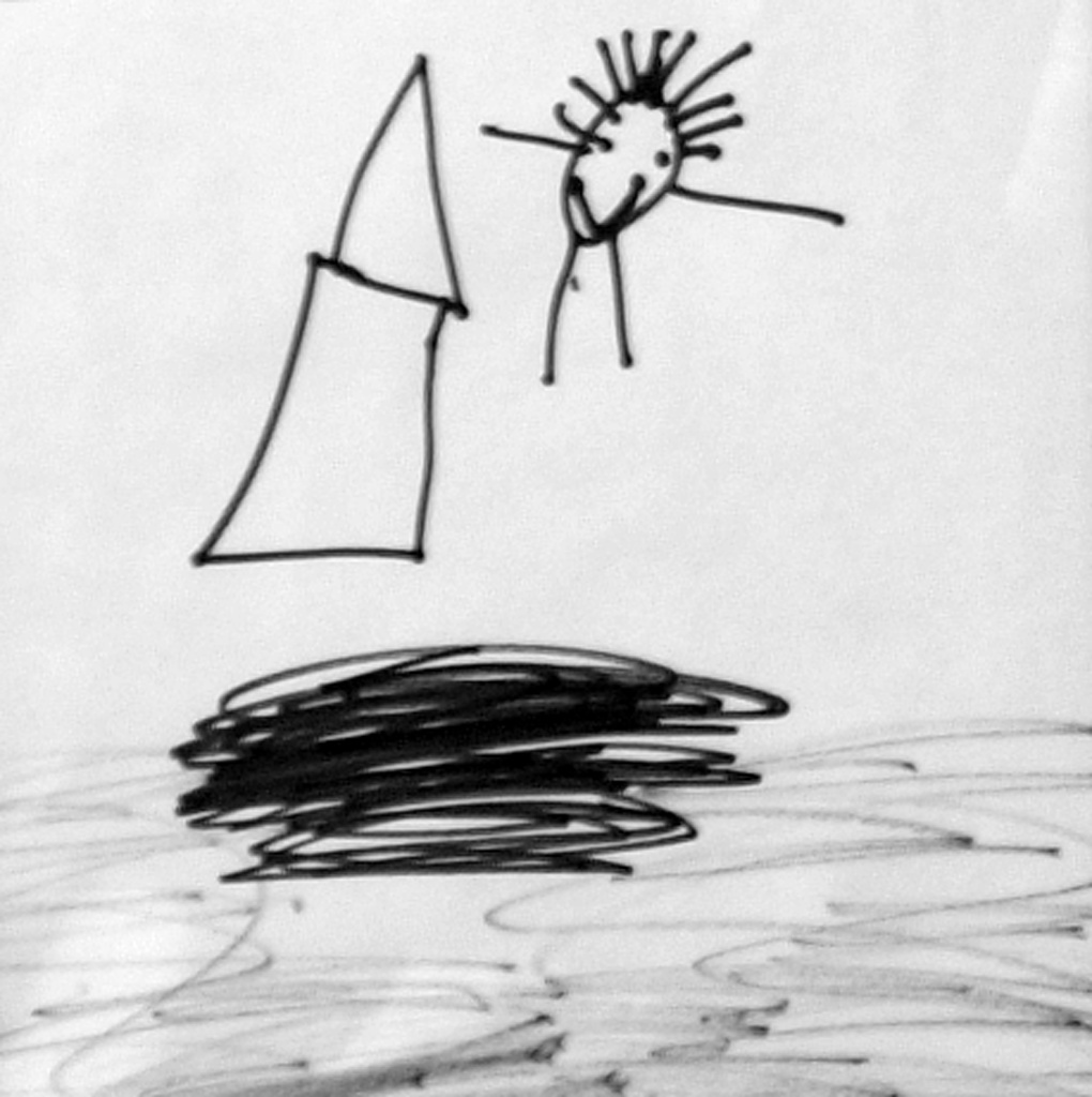 Shortly after he shot and killed Kayla Rolland, her first-grade classmate made this drawing at the Mt.Morris Township police station, where he was being held. The drawing hangs on the police station's wall. (Flint Journal file photo)