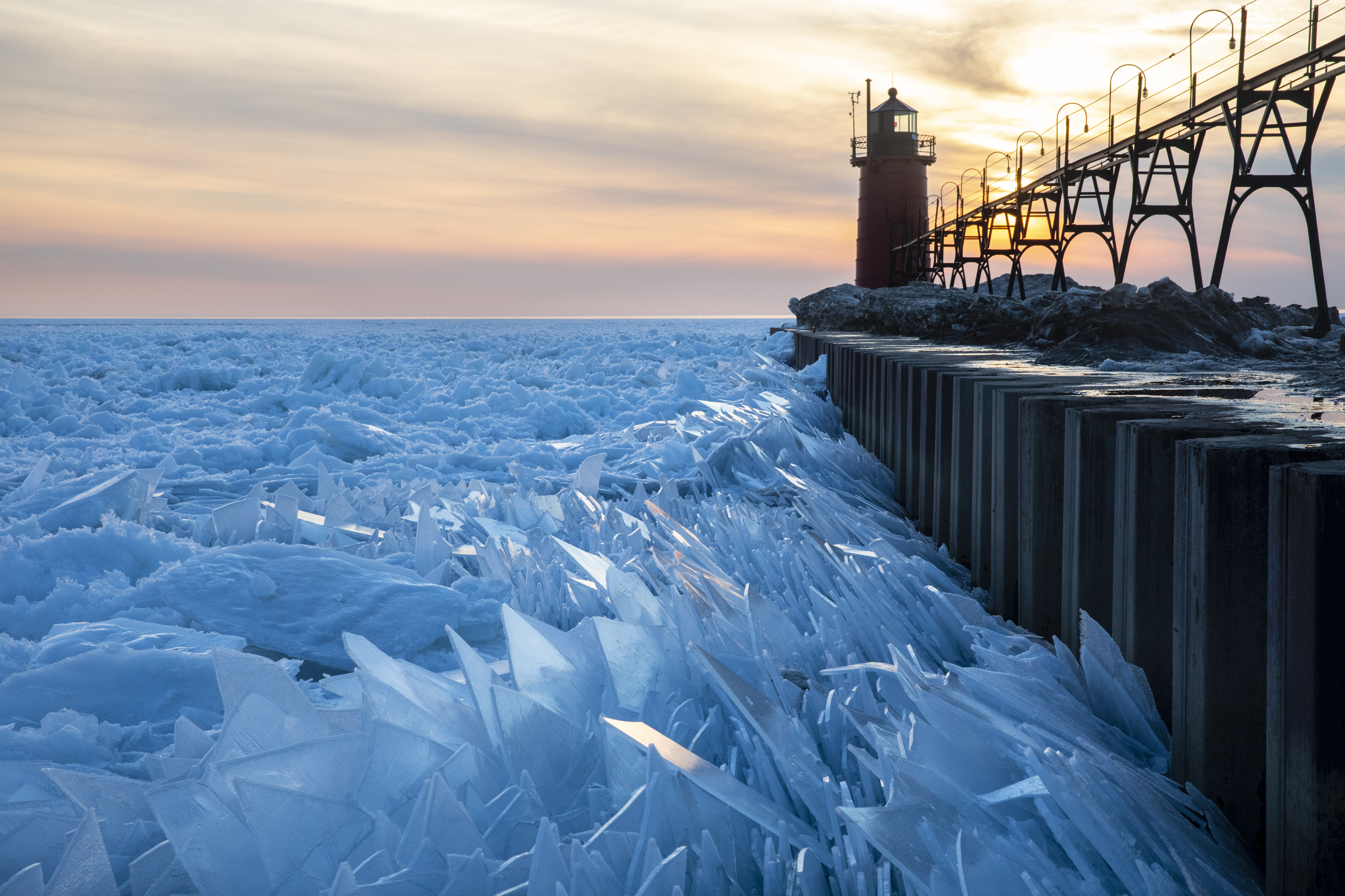 Gorgeous ice shards are piling up along Lake Michigan - mlive.com