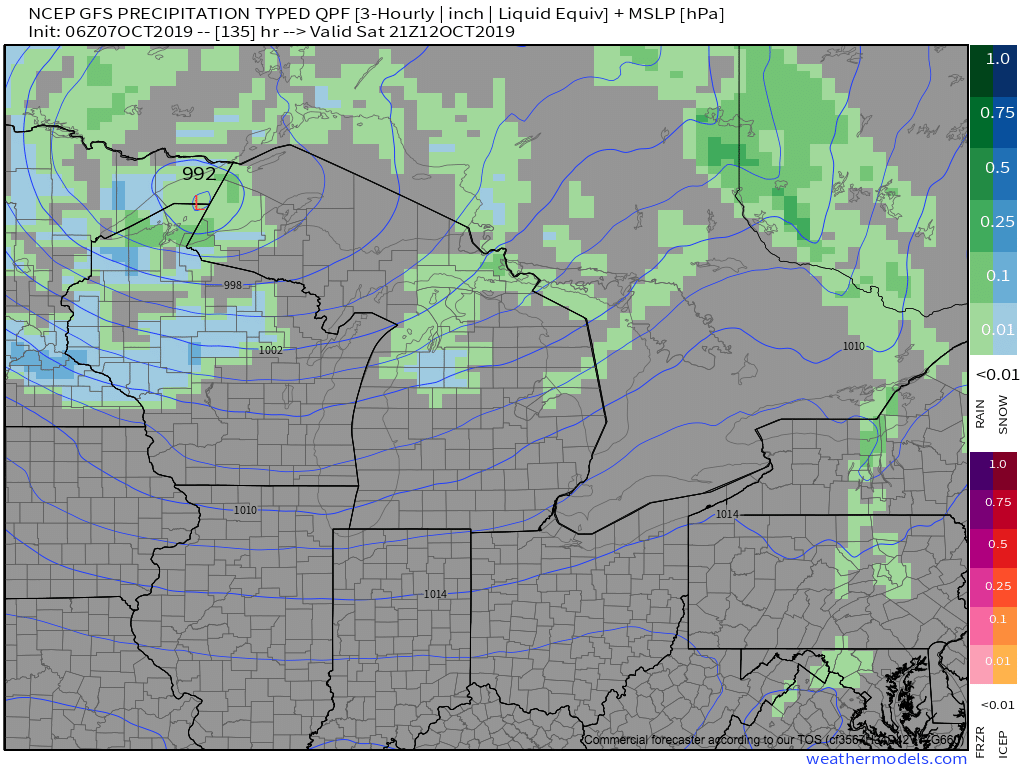 First snowflakes on Michigan’s longrange radar
