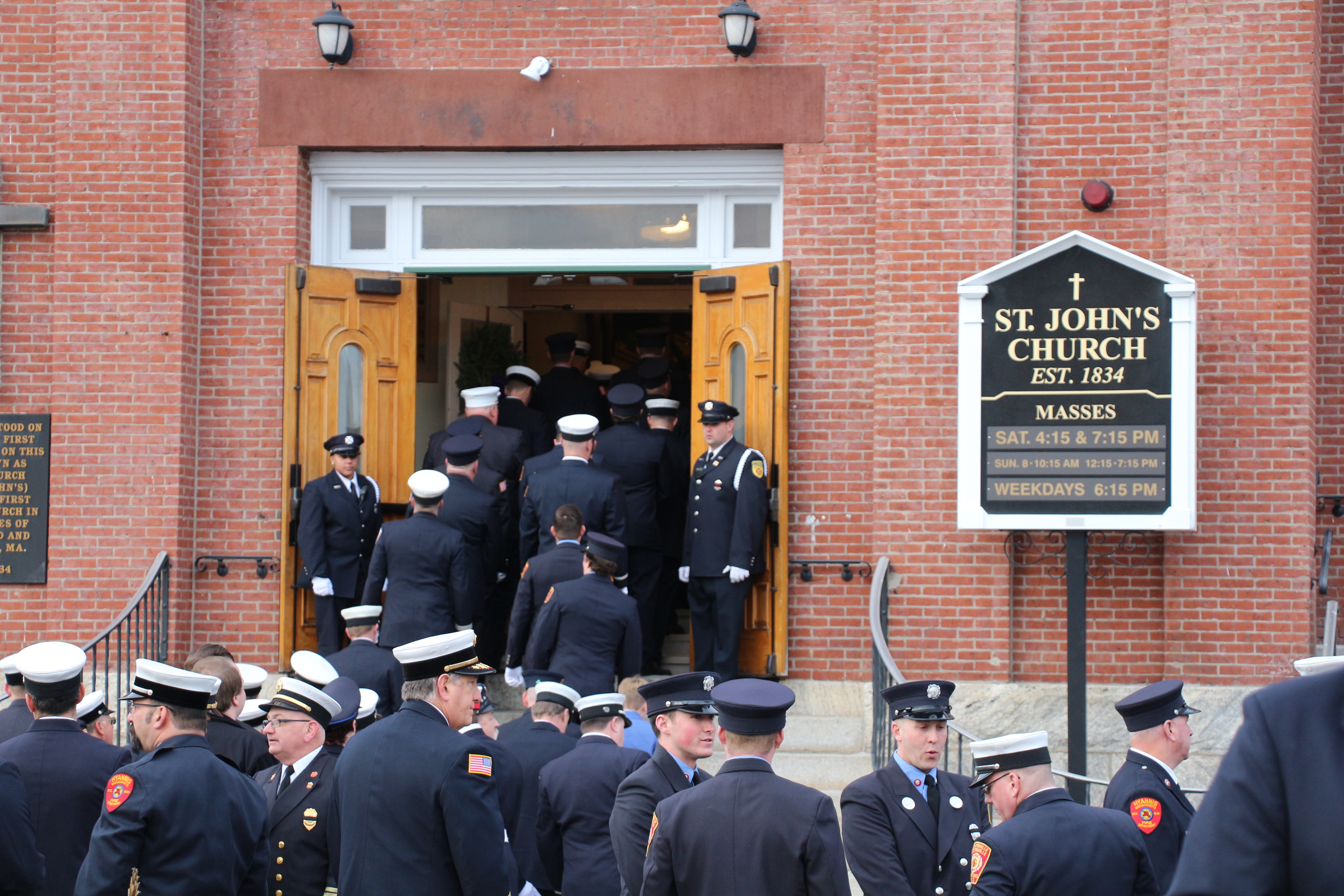 Thousands line up to mourn fallen Worcester Firefighter Christopher Roy ...