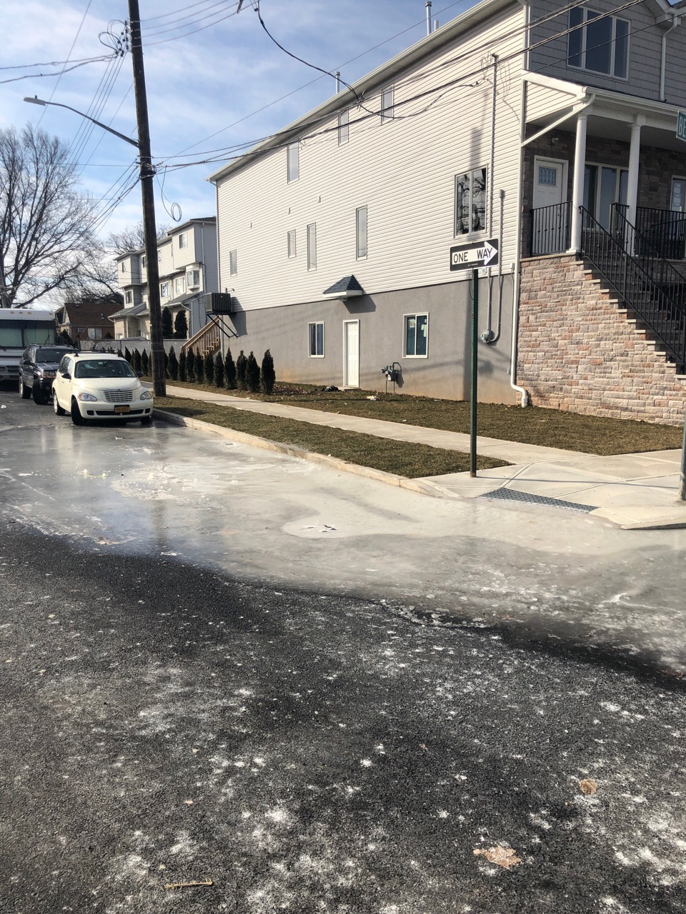 Flooding at Grimsby Street following winter storm