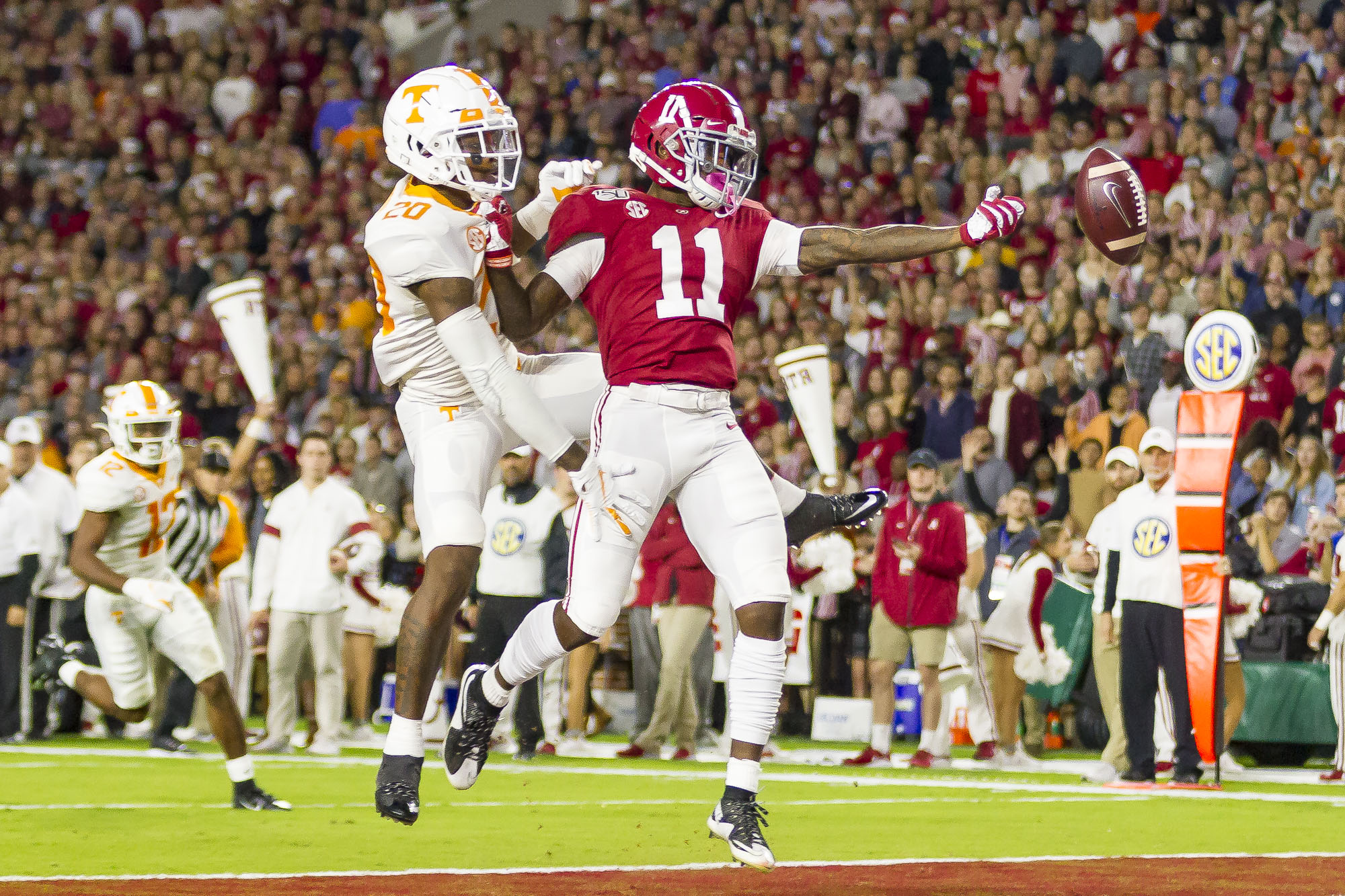 Henry Ruggs explains what happened when chasing down Vol DB after INT