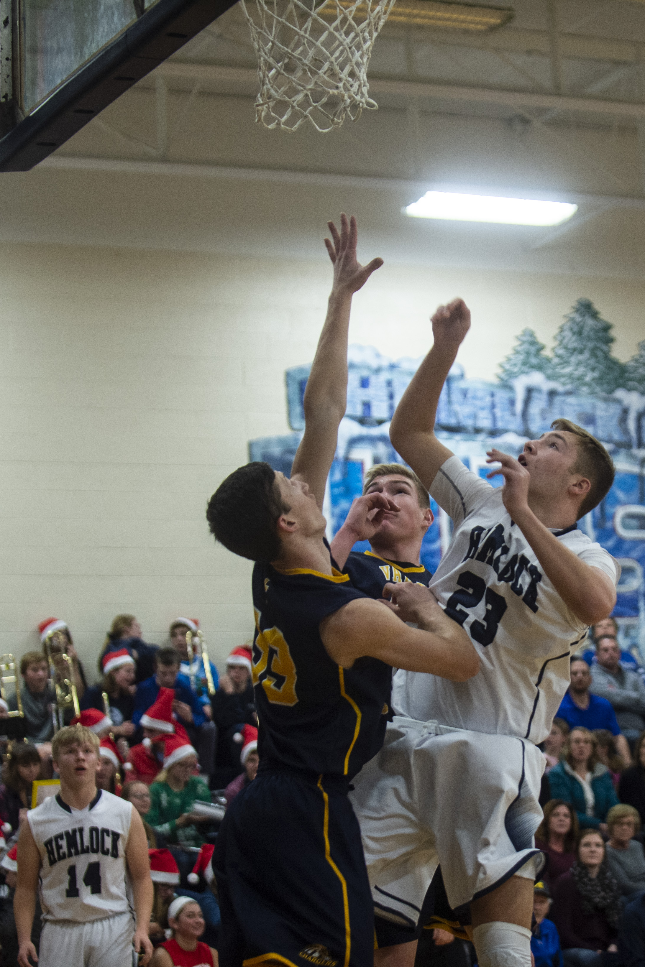 Valley Lutheran boys basketball take home the win against Hemlock