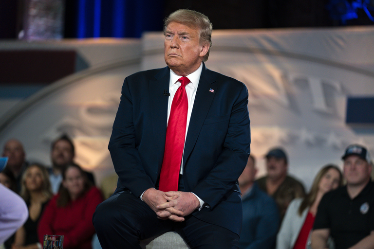 President Donald Trump Fox News Channel town hall in Scranton ...