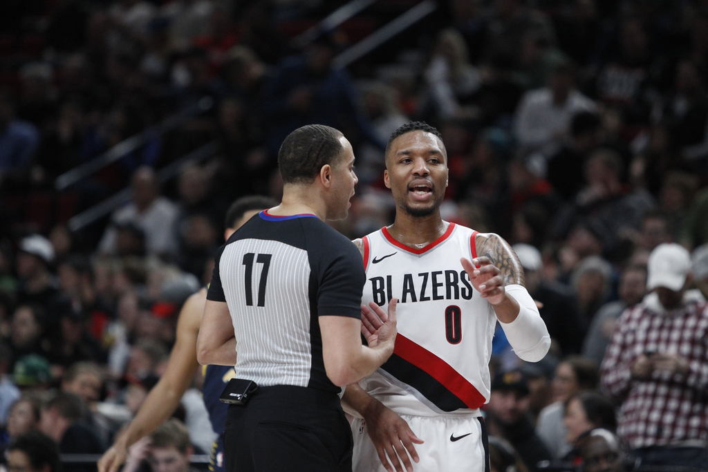 Meet James Capers and the officials for Trail BlazersWarriors Game 2