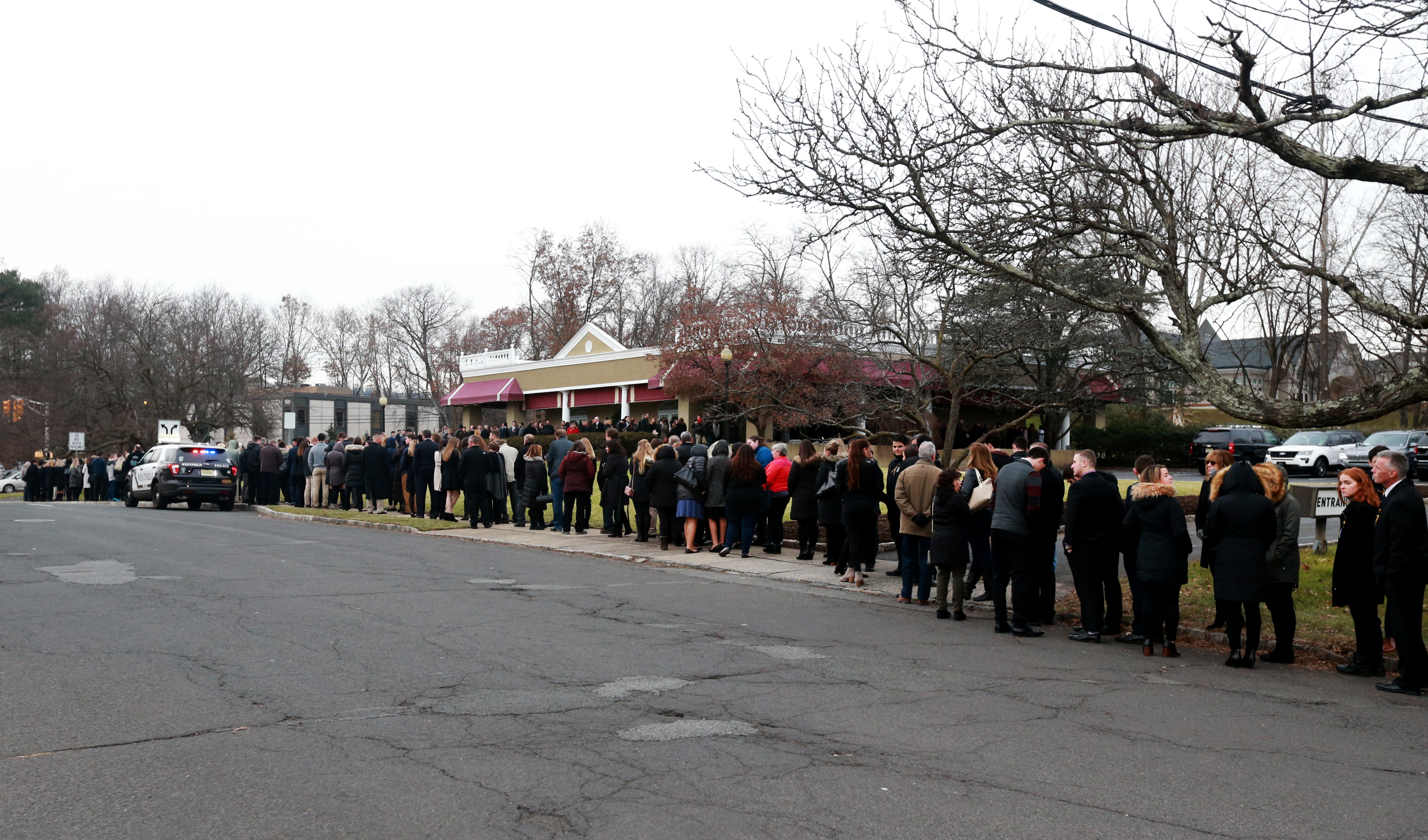 Hundreds line up in cold to say final goodbye to college student - nj.com