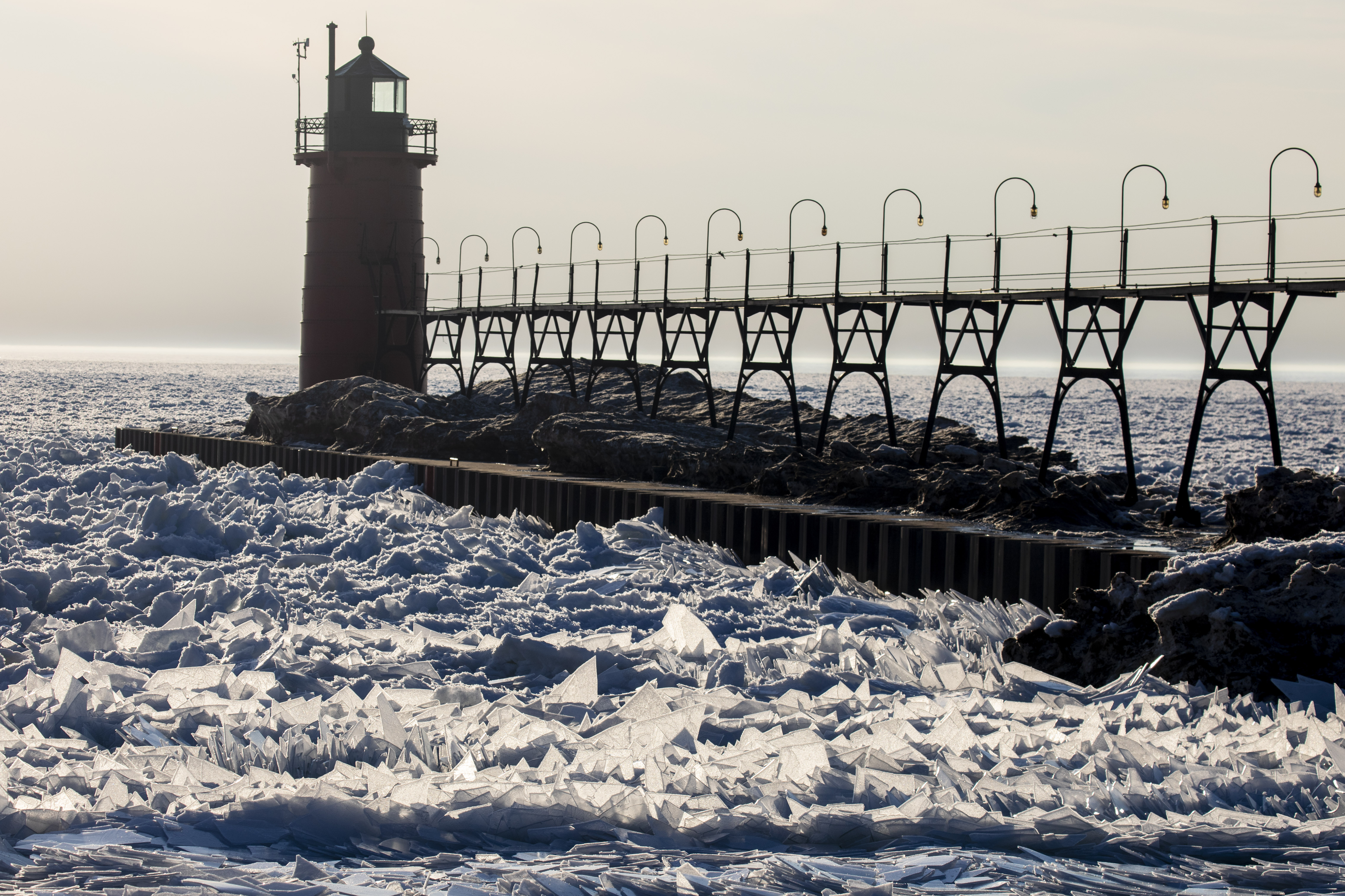 Gorgeous ice shards are piling up along Lake Michigan - mlive.com