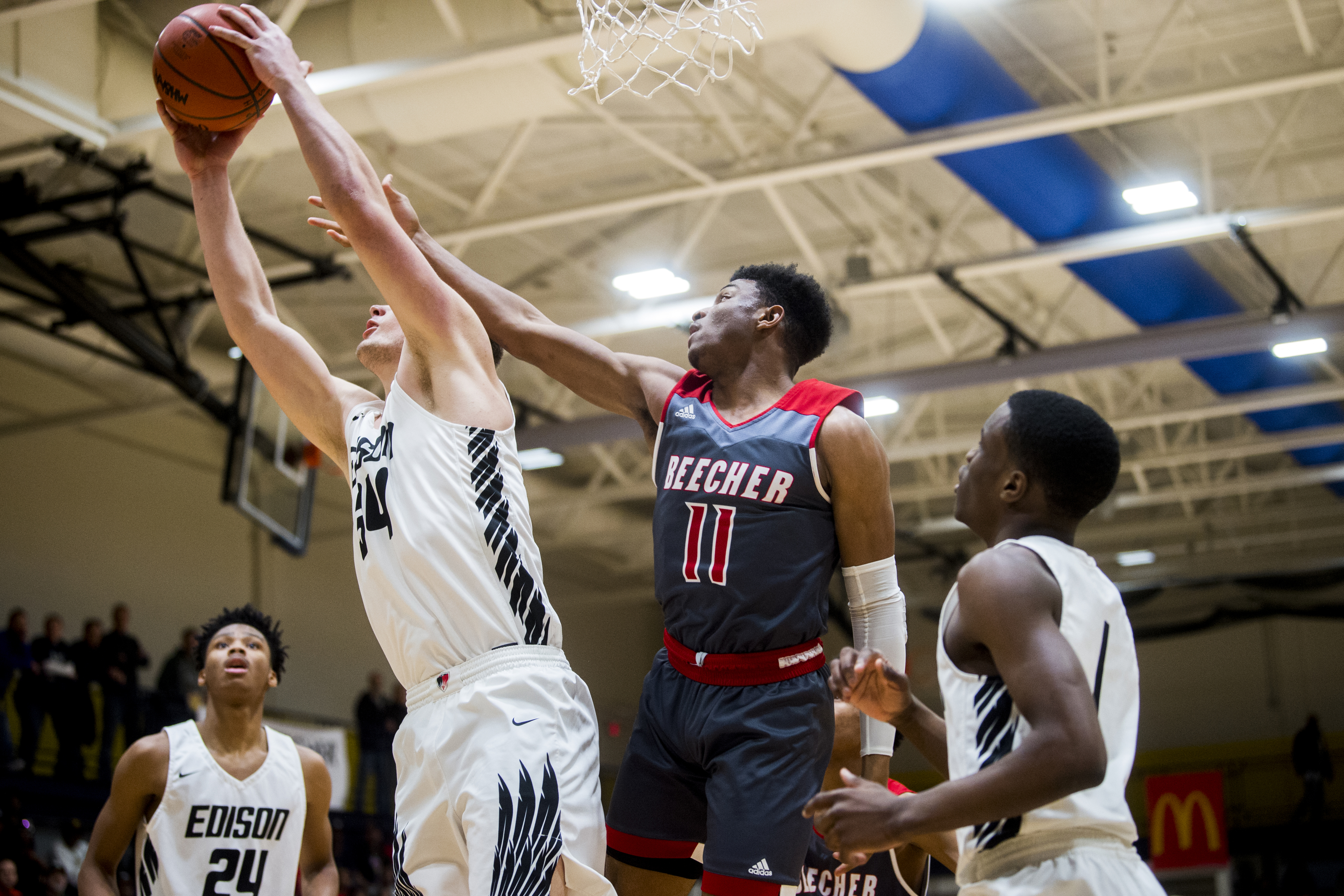 Detroit Edison defeats Beecher 76-69 in Division 3 boys basketball ...