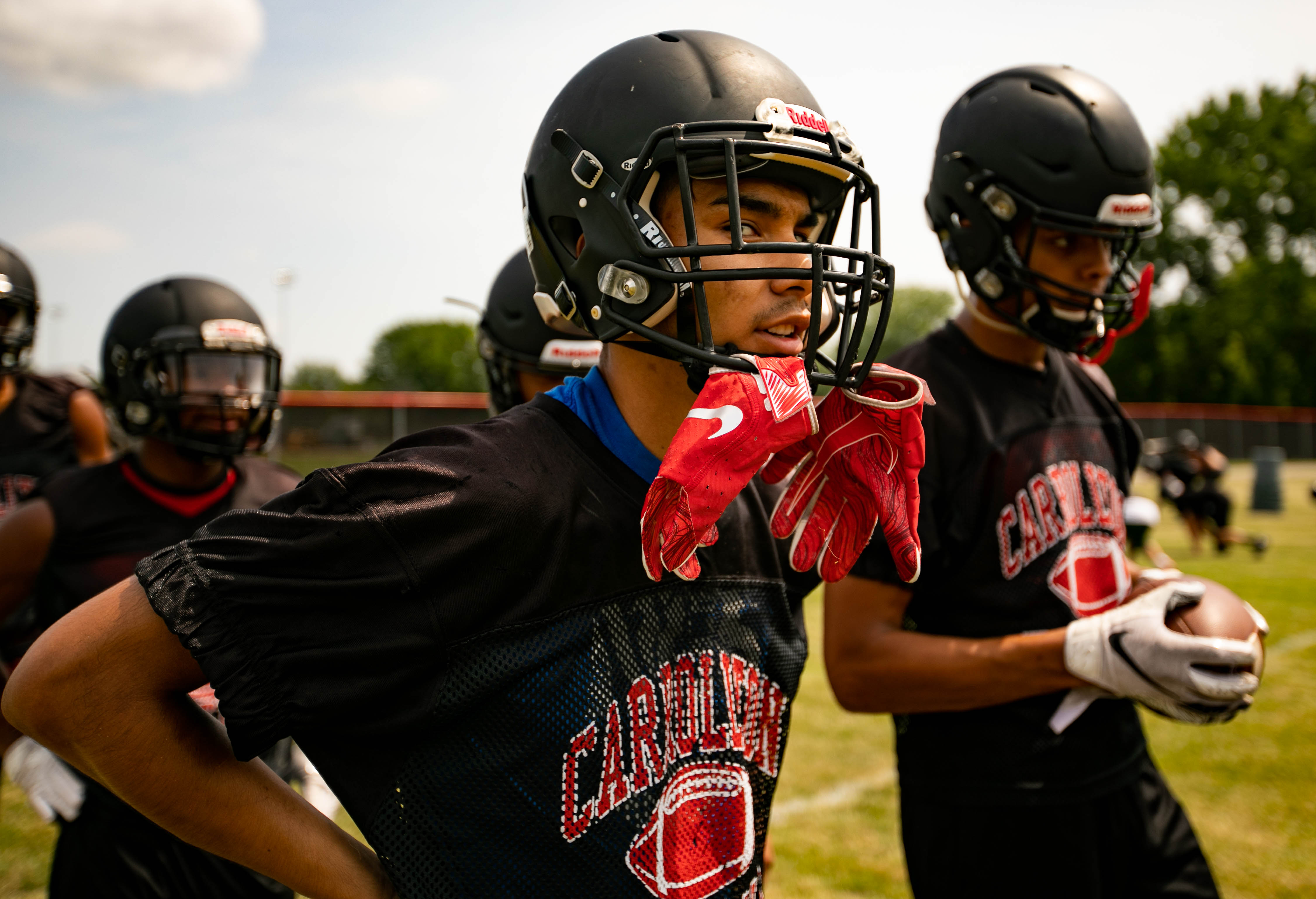 Carrollton High School takes the field for first practice of the season