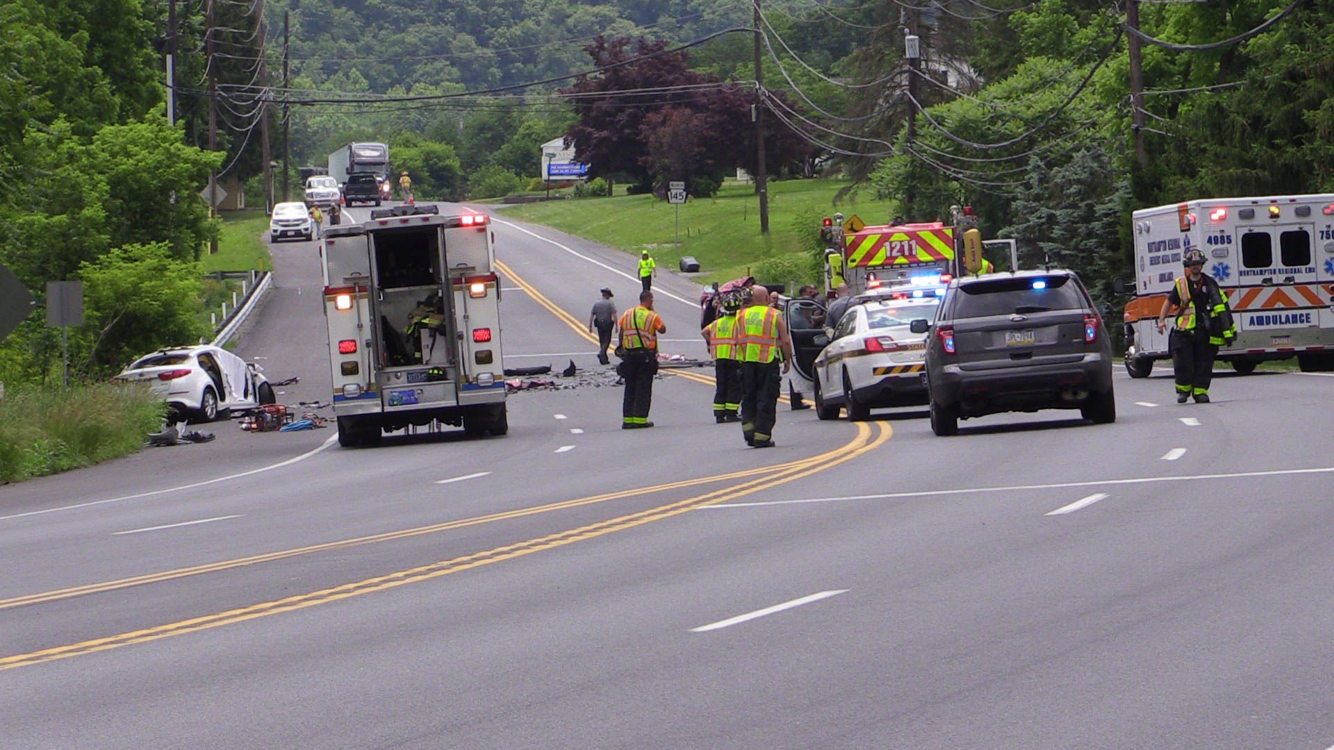 Woman dies in headon Route 145 crash