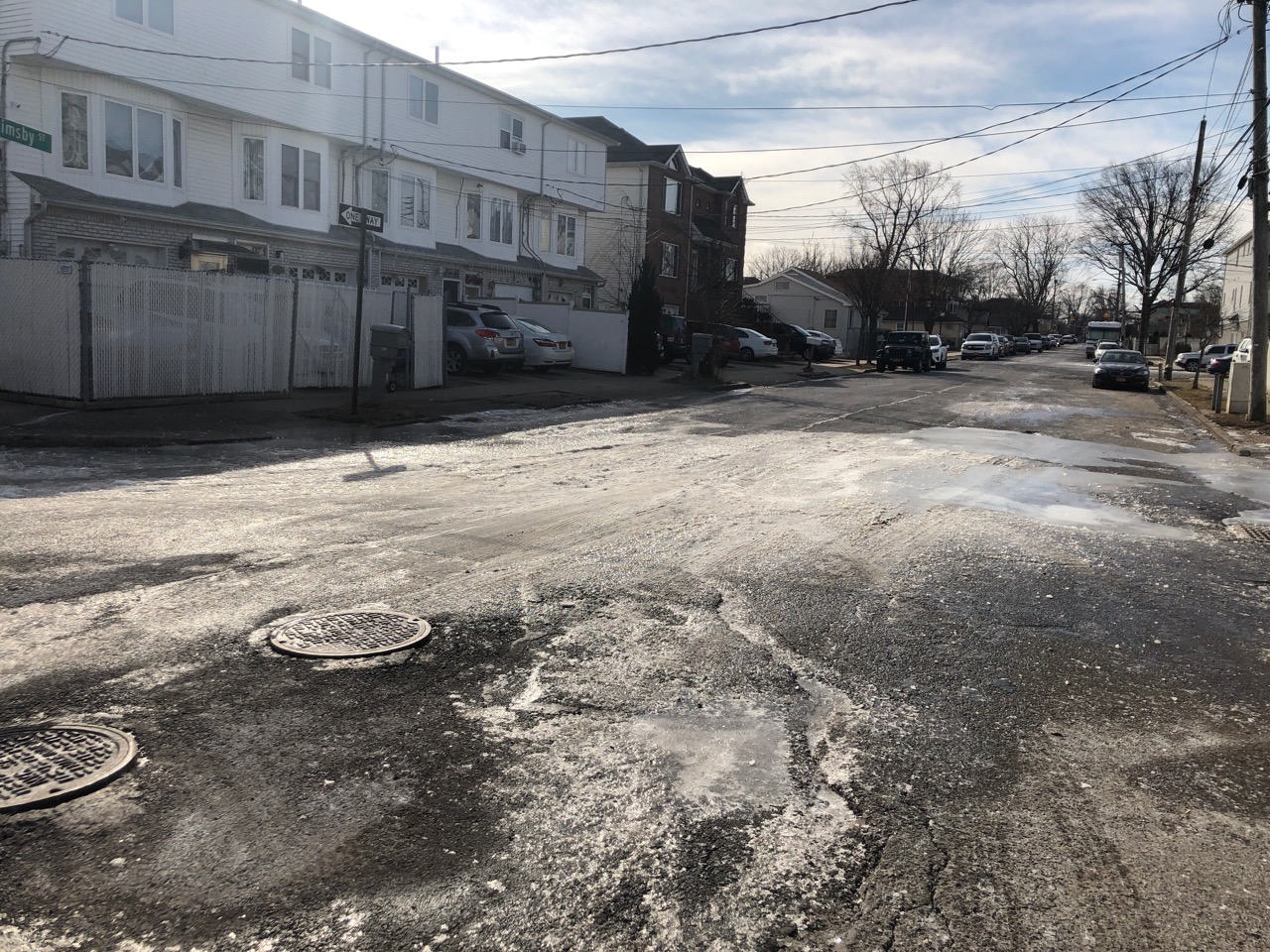 Flooding at Grimsby Street following winter storm
