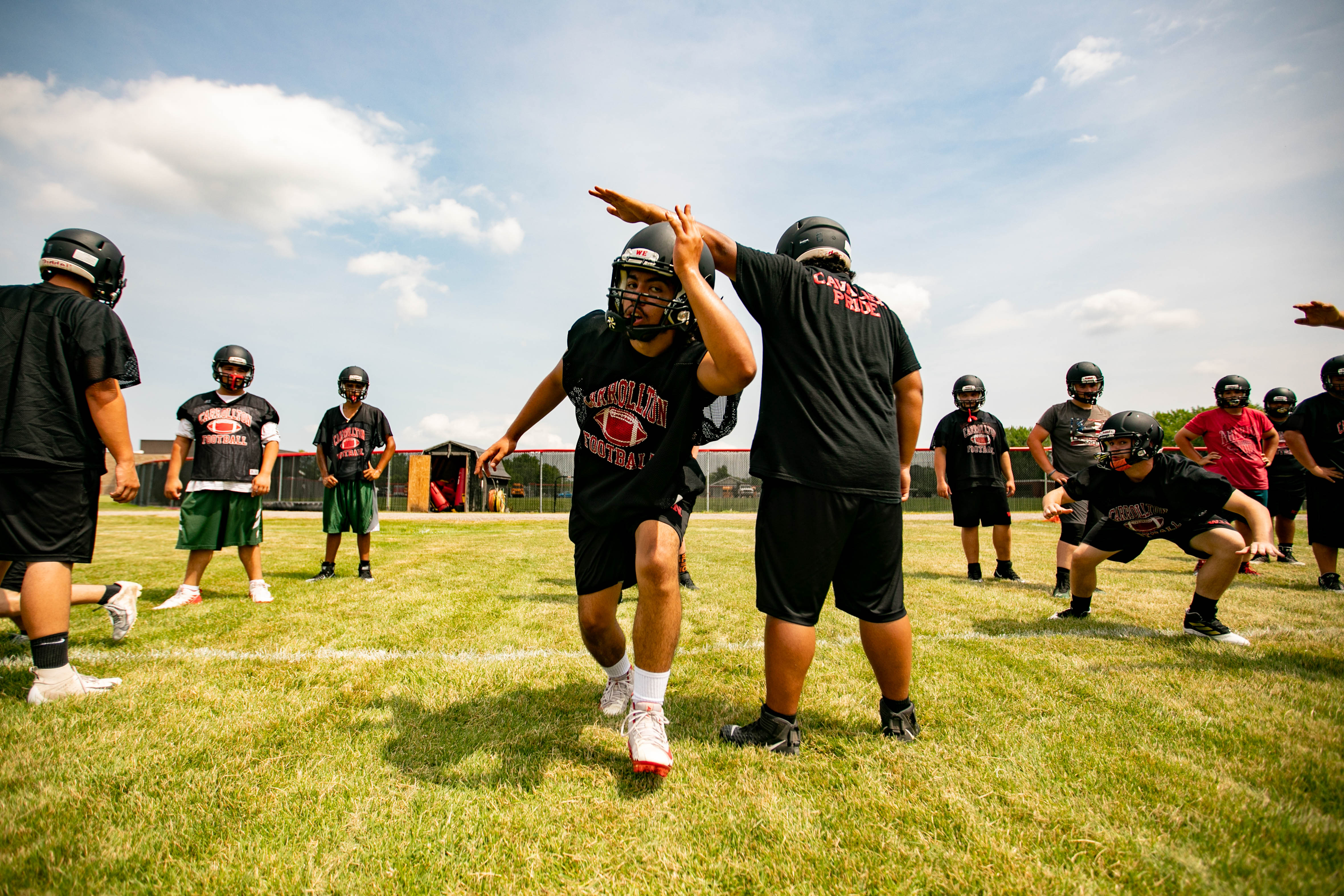Carrollton High School takes the field for first practice of the season