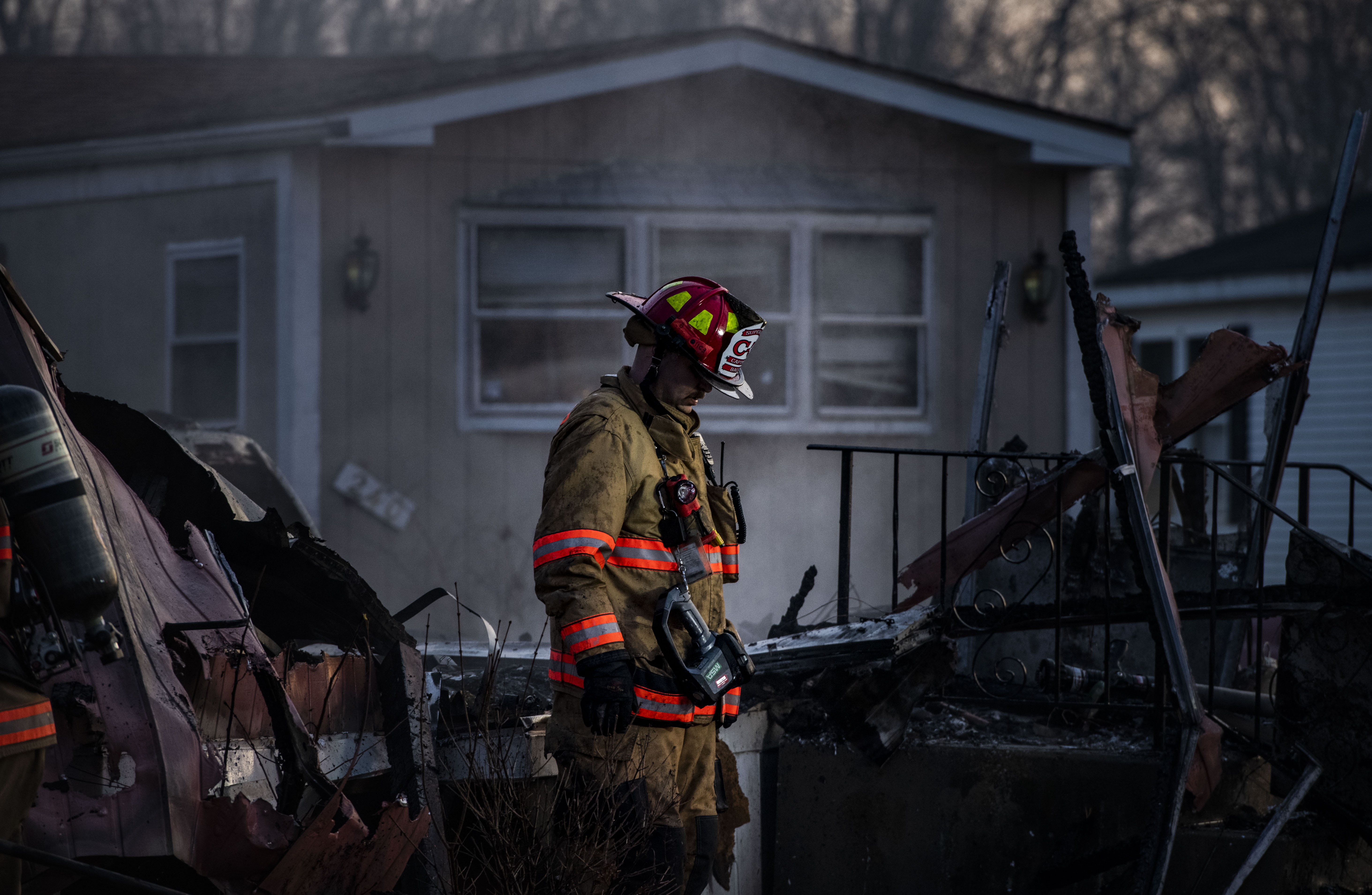 Structure fire at Westridge Mobile Homes Park in Superior Township