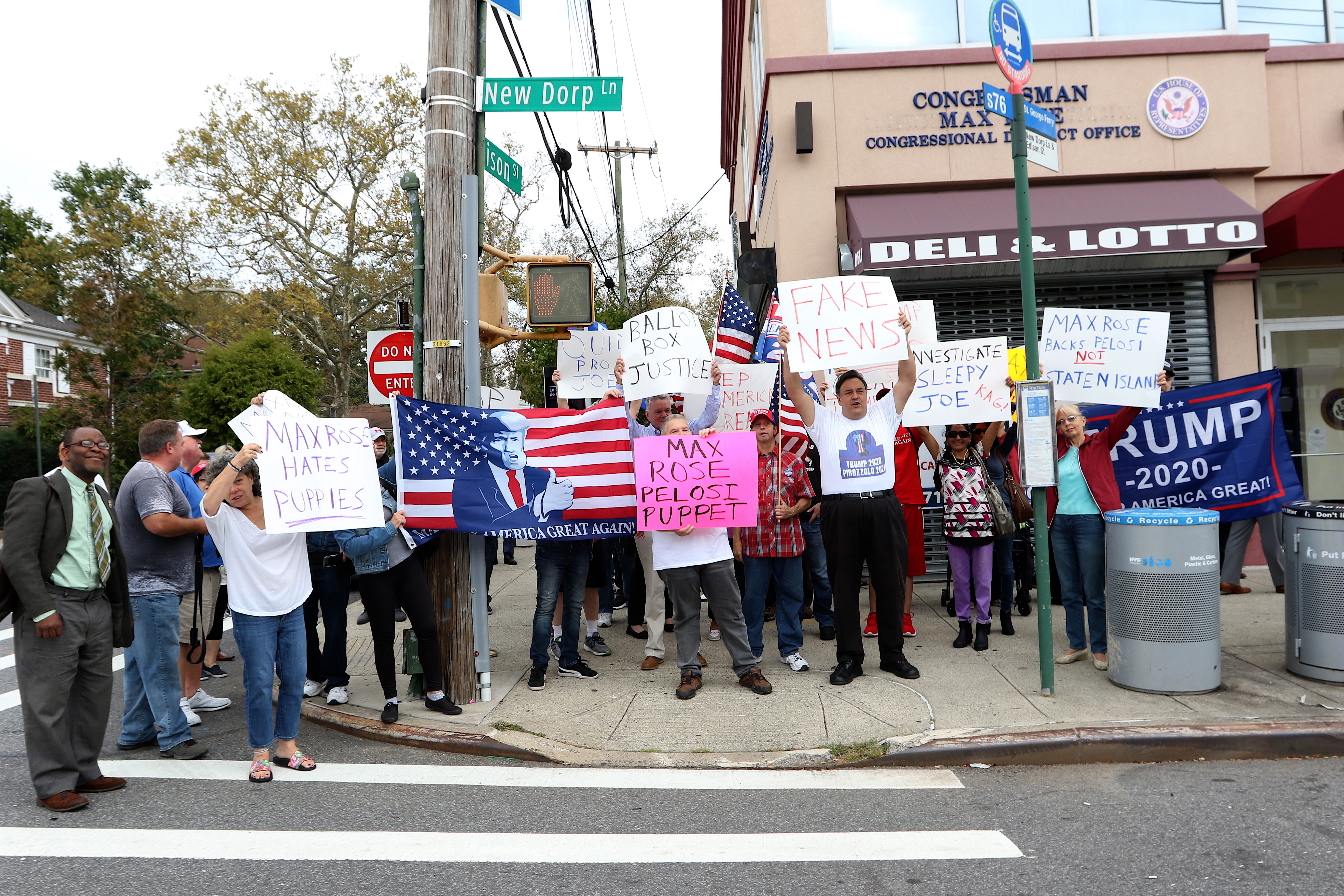 Staten Islanders join in anti-impeachment rally targeting Rep. Max Rose ...