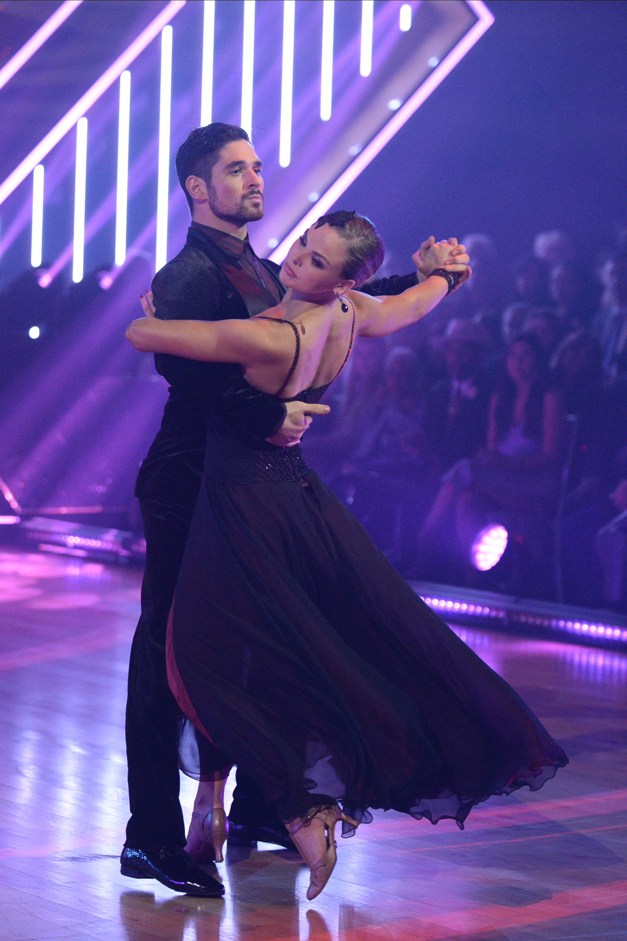 princess polly baby blue dress Hannah Brown hits CMA Awards with 'DWTS' partner Alan Bersten