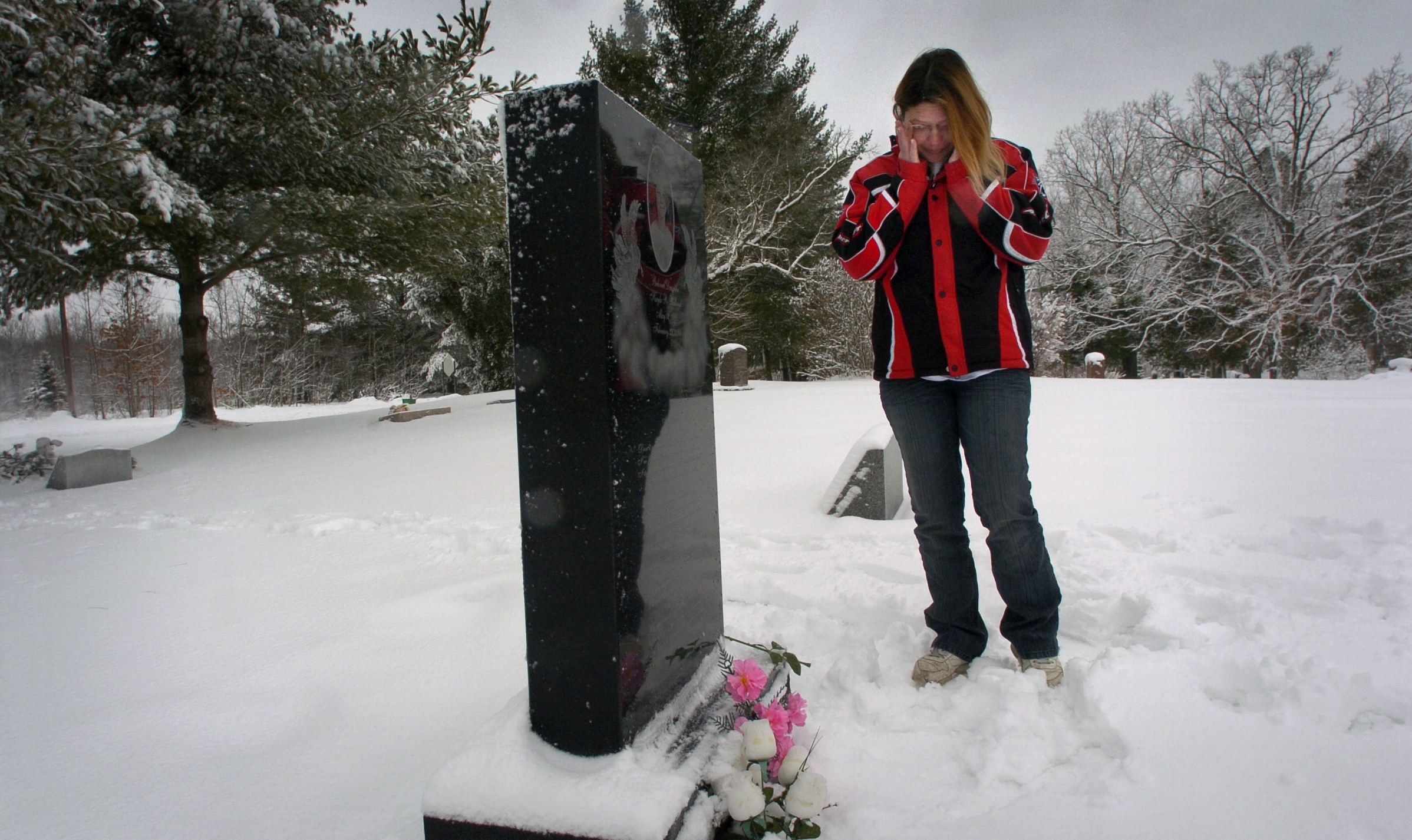 Veronica McQueen, mother of 6-year-old shooting victim Kayla Rolland, on the six-year anniversary of the tragedy on Feb. 16, 2006. McQueen says she often visits the grave at the Pine Grove Cemetery in Arbela Township and the tears still come. (Flint Journal File Photo by Steve Jessmore)