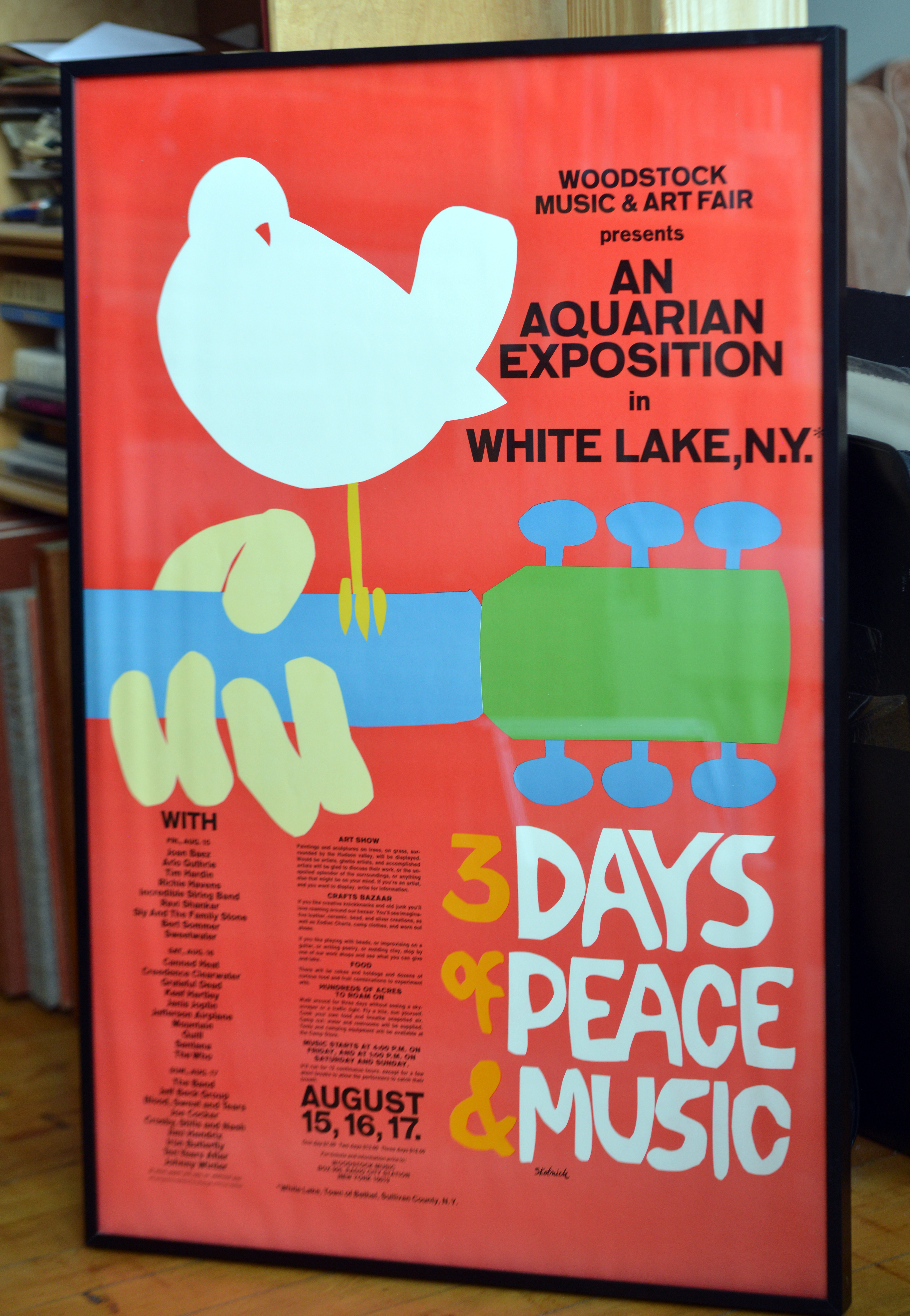 Iconic Woodstock Music Festival Poster from 1969