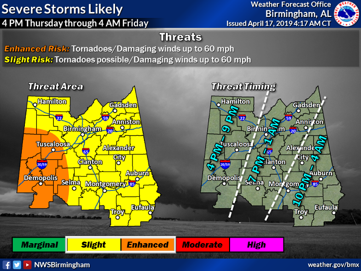 Severe weather expected on Thursday in Alabama - al.com