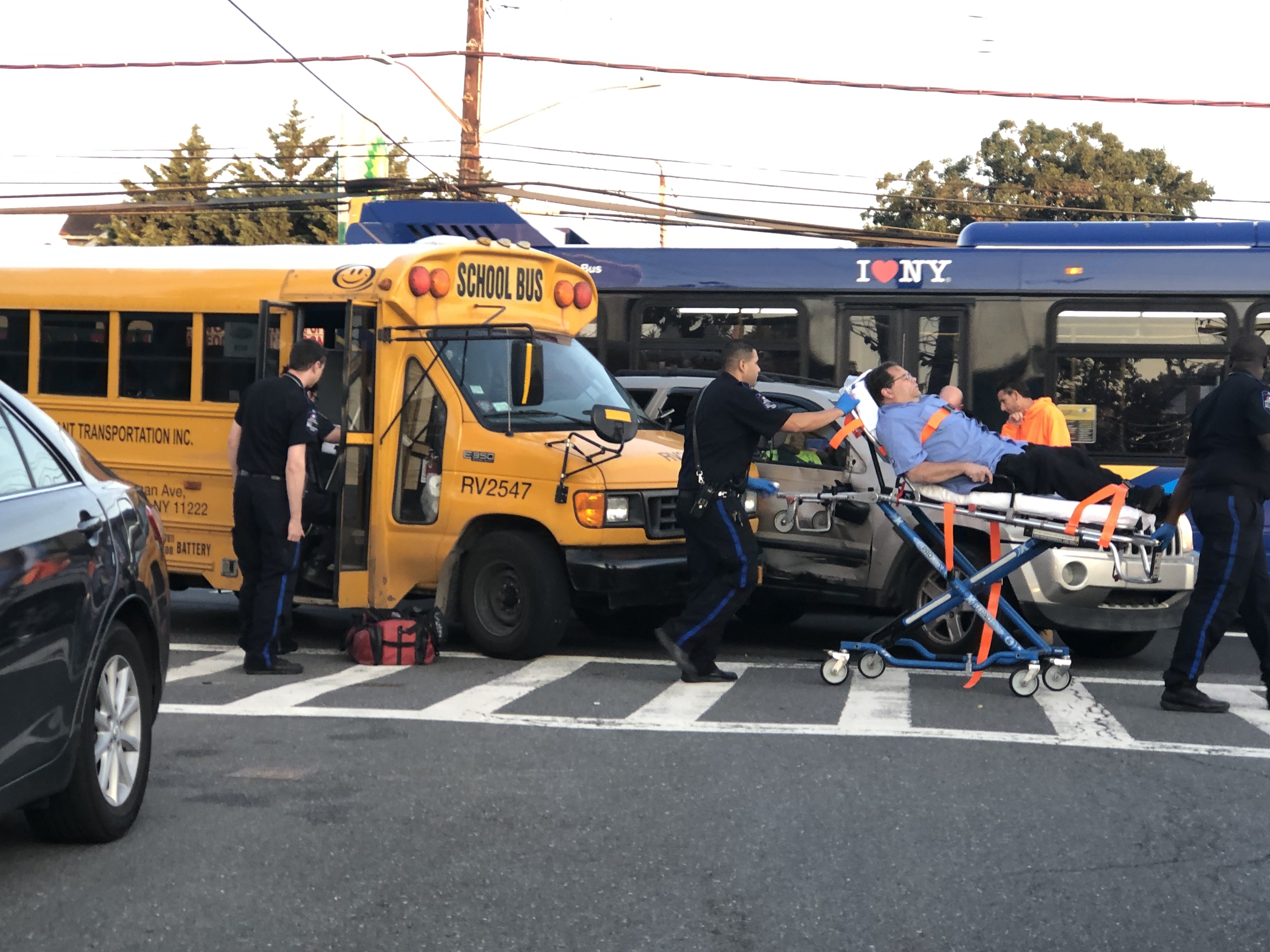 School bus crash on Hylan Boulevard in Midland Beach