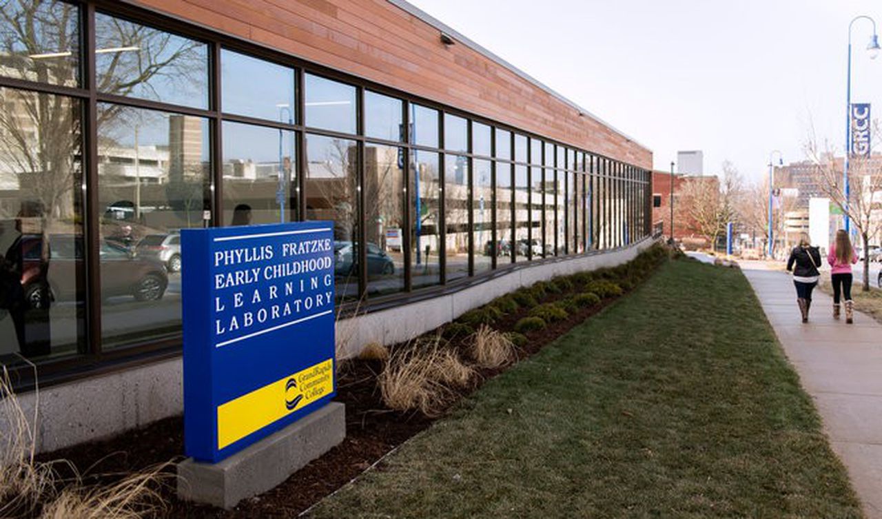 Scenes from GRCC early childhood 'play and learn' programs