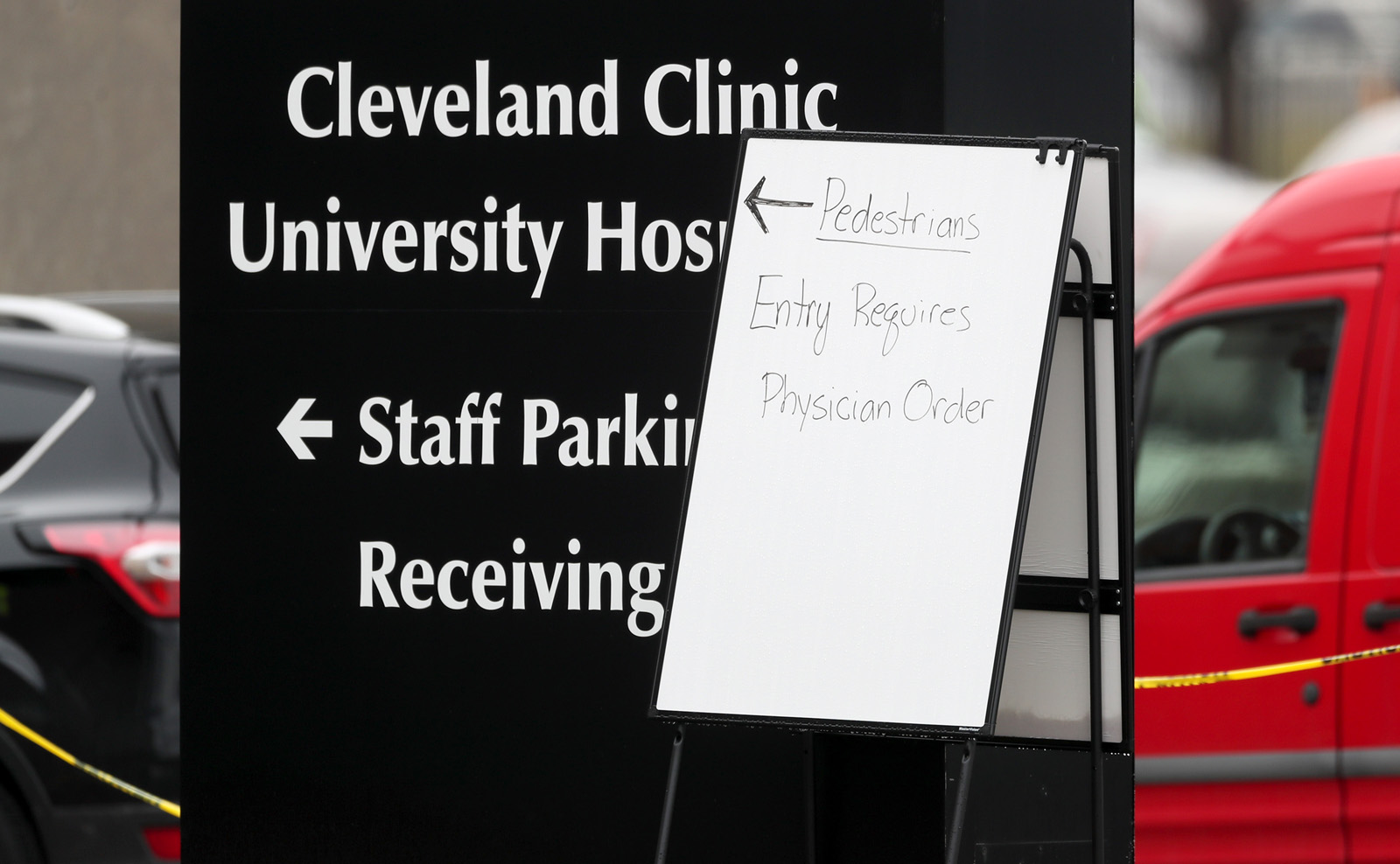 Drivethru coronavirus testing at W.O. Walker Building garage, operated