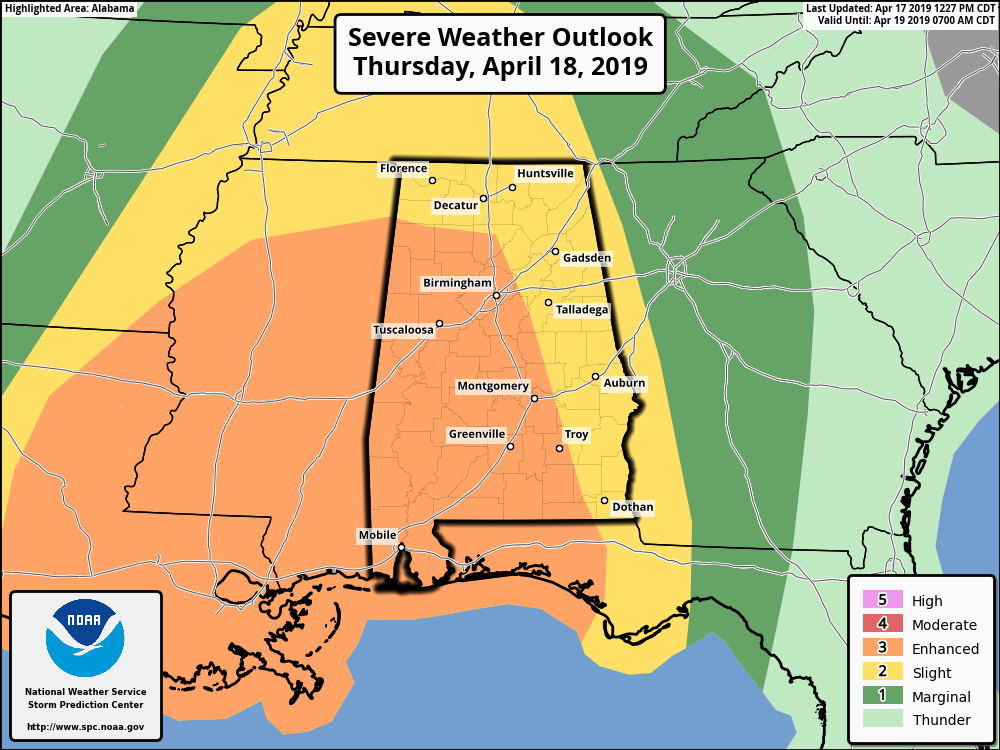 Severe weather expected on Thursday in Alabama - al.com
