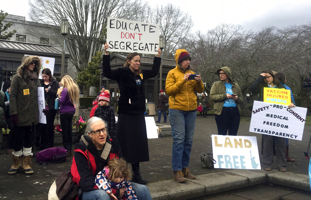 Parents protest Oregon vaccine bill